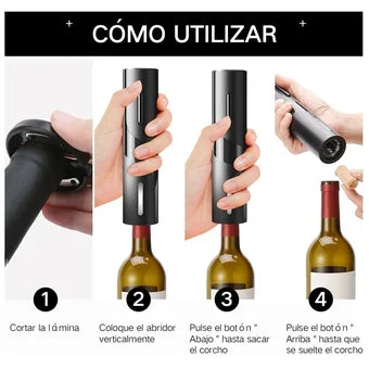 Kit Destapador de Vinos Electrico