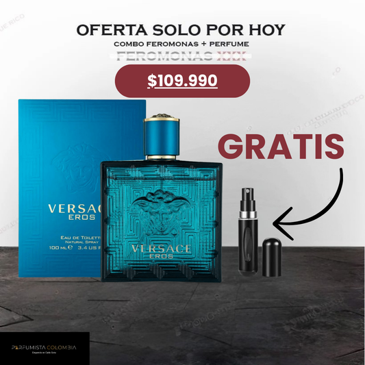 Perfume Versace Eros 100 ML + Perfumero + Envío GRATIS.