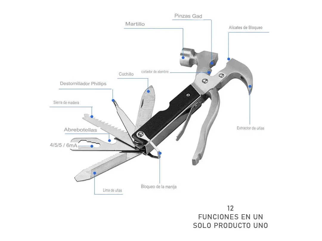 ToolFusion® / Martillo multifuncional de acero