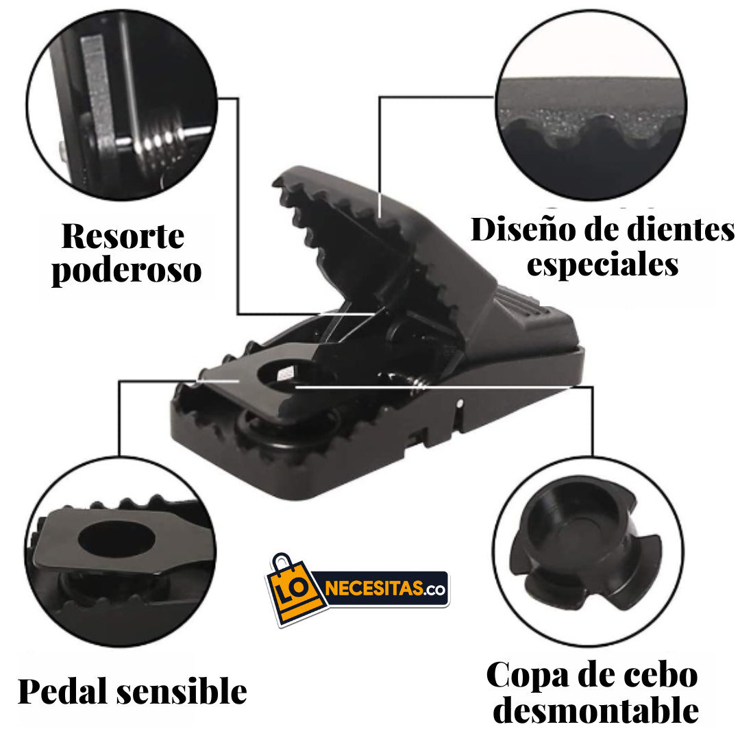 Mouseterminator® Trampa Mata Ratones Reutilizable |  X 2 Unidades