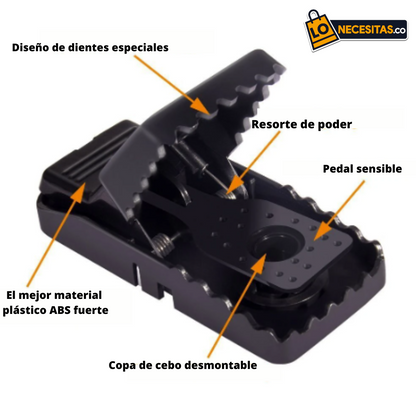 Mouseterminator® Trampa Mata Ratones Reutilizable |  X 2 Unidades